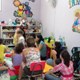 Juego de grupo, actividad de Arco Iris de Lectura, Biblioteca Pública de Atenas